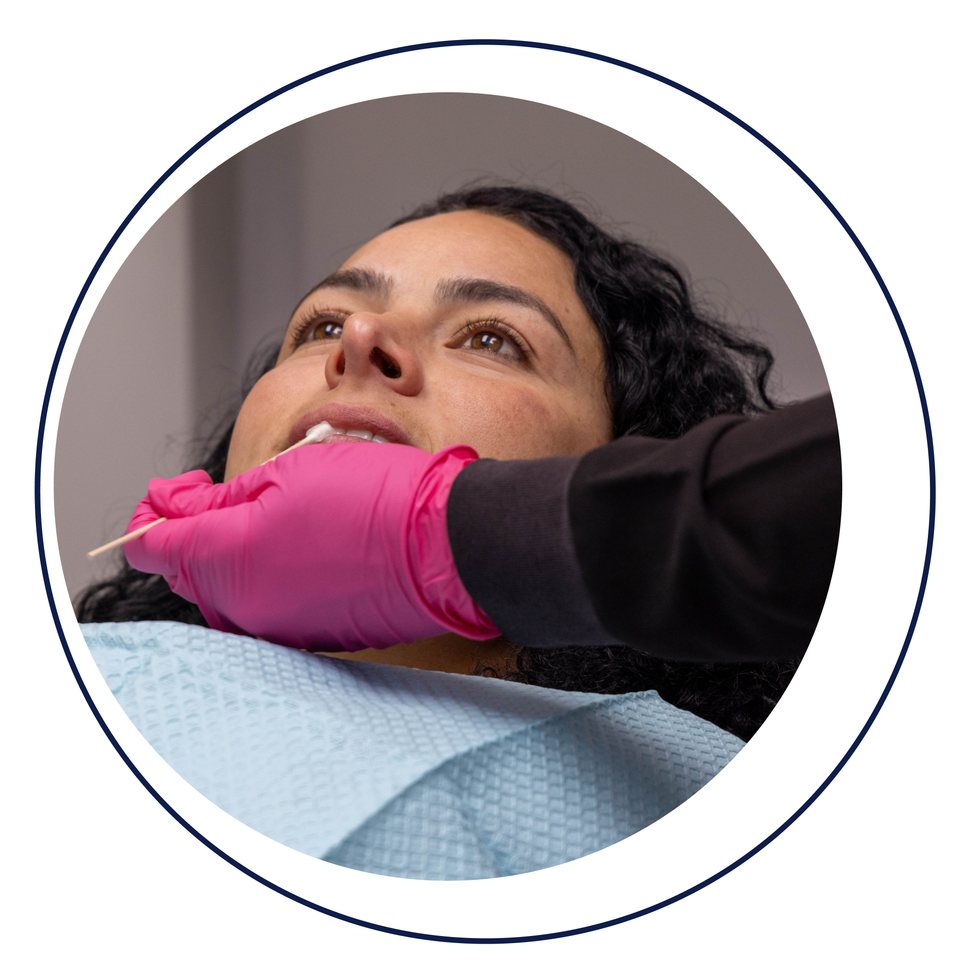 patient receiving teeth whitening